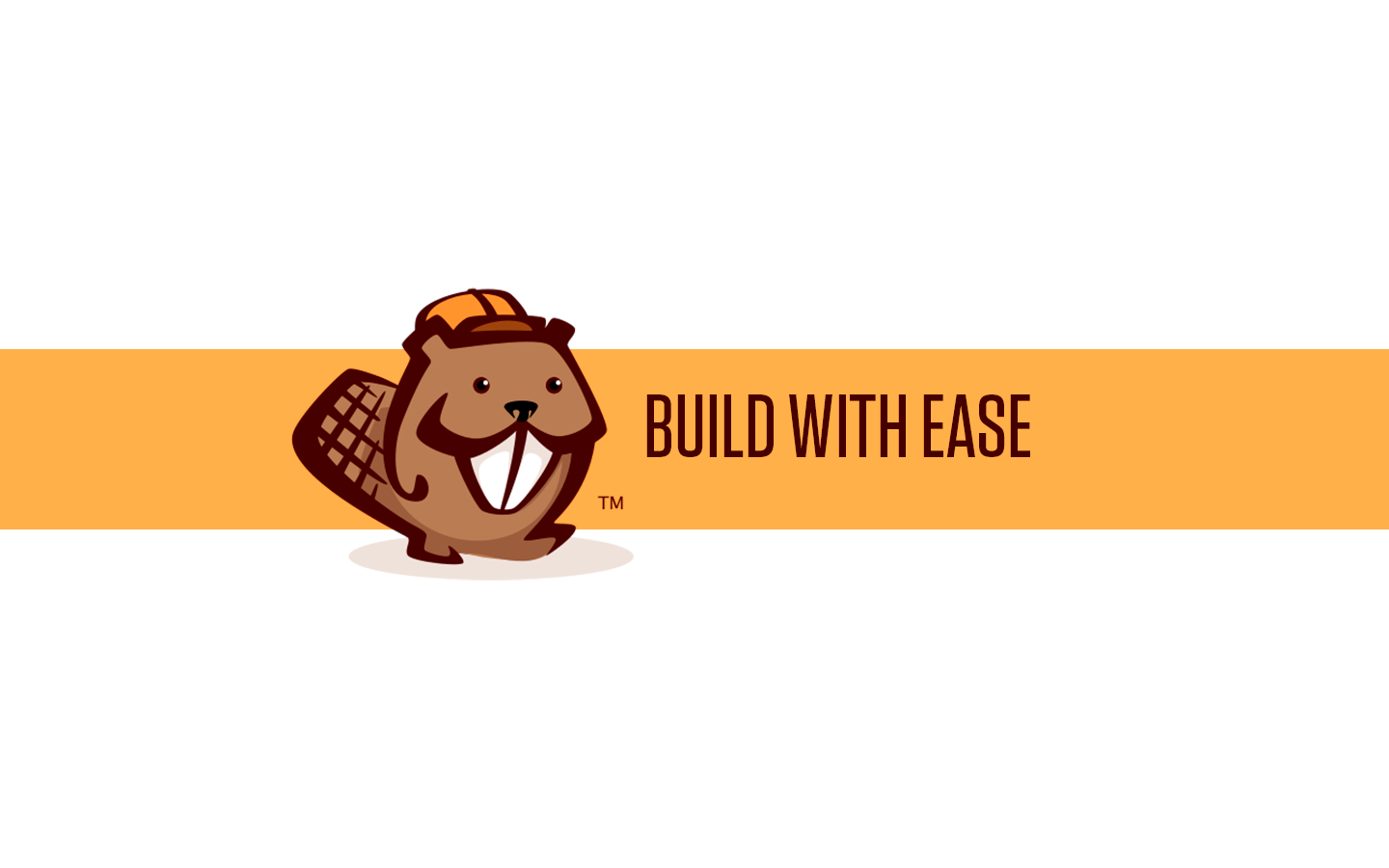 Photo of the Beaver Builder logo with the words "Build With Ease" to the right of the logo.